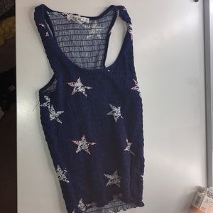 Red, white & blue tank top for women